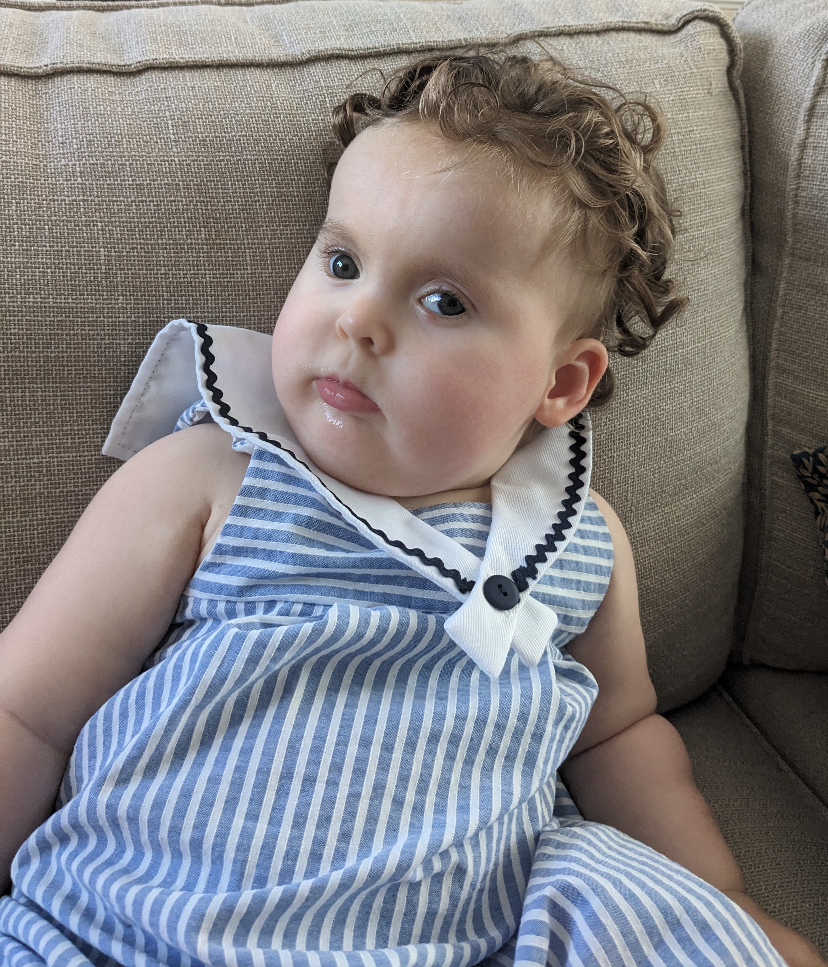 Portrait of Giulia wearing a dress