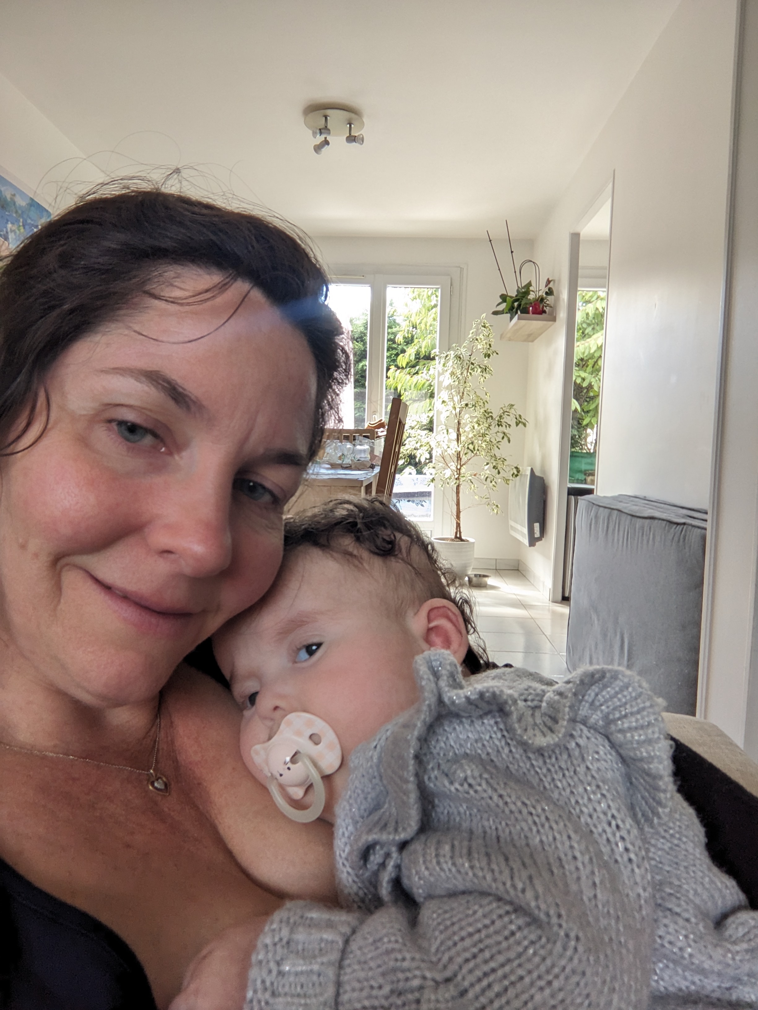 Giulia with her mother